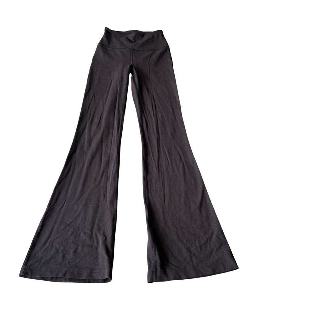 Lululemon Groove Pant Flare Black High Rise‎ Yoga Pants Size 2 32 Inseam